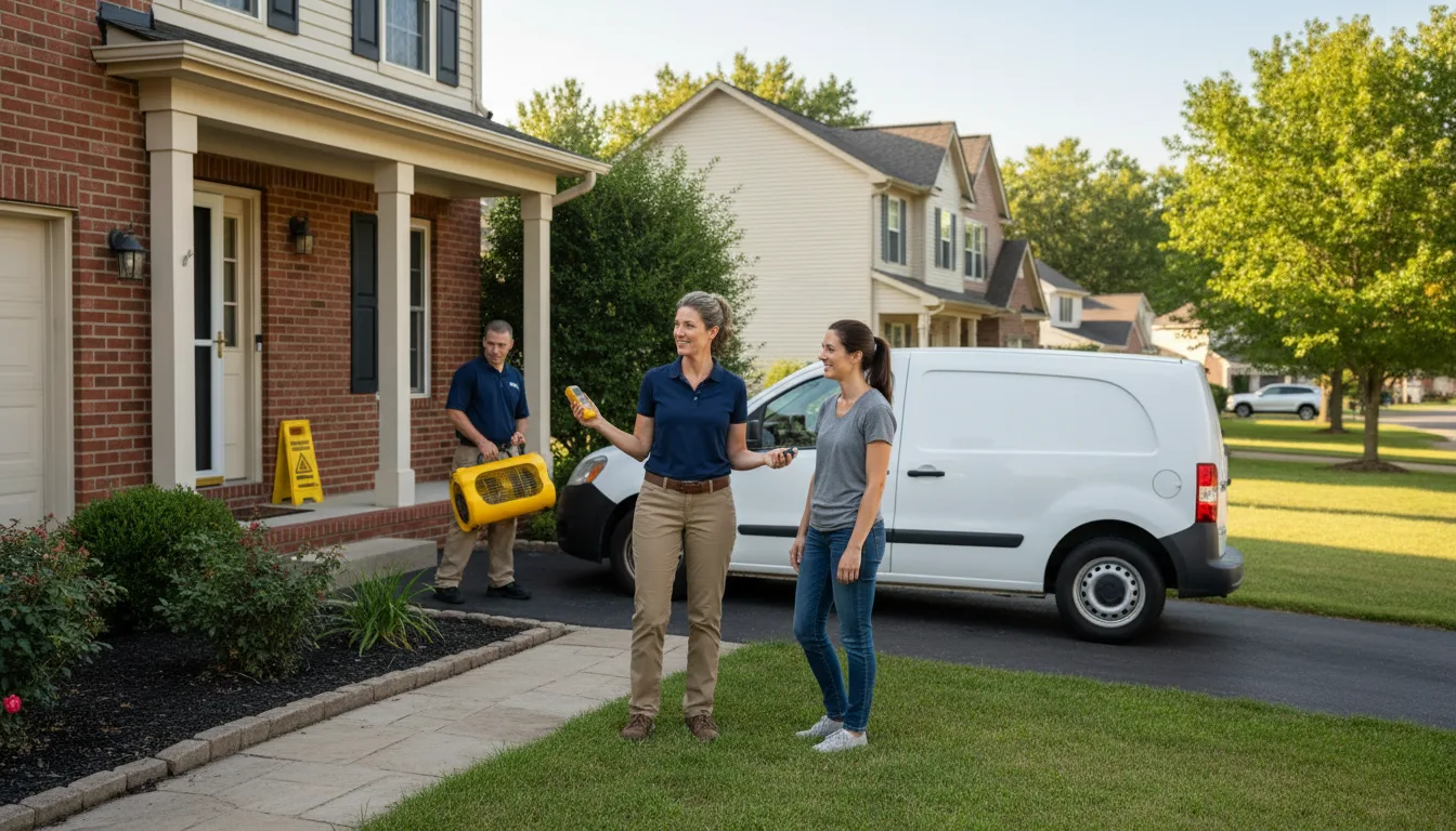 Residential water damage restoration in Sikes, LA